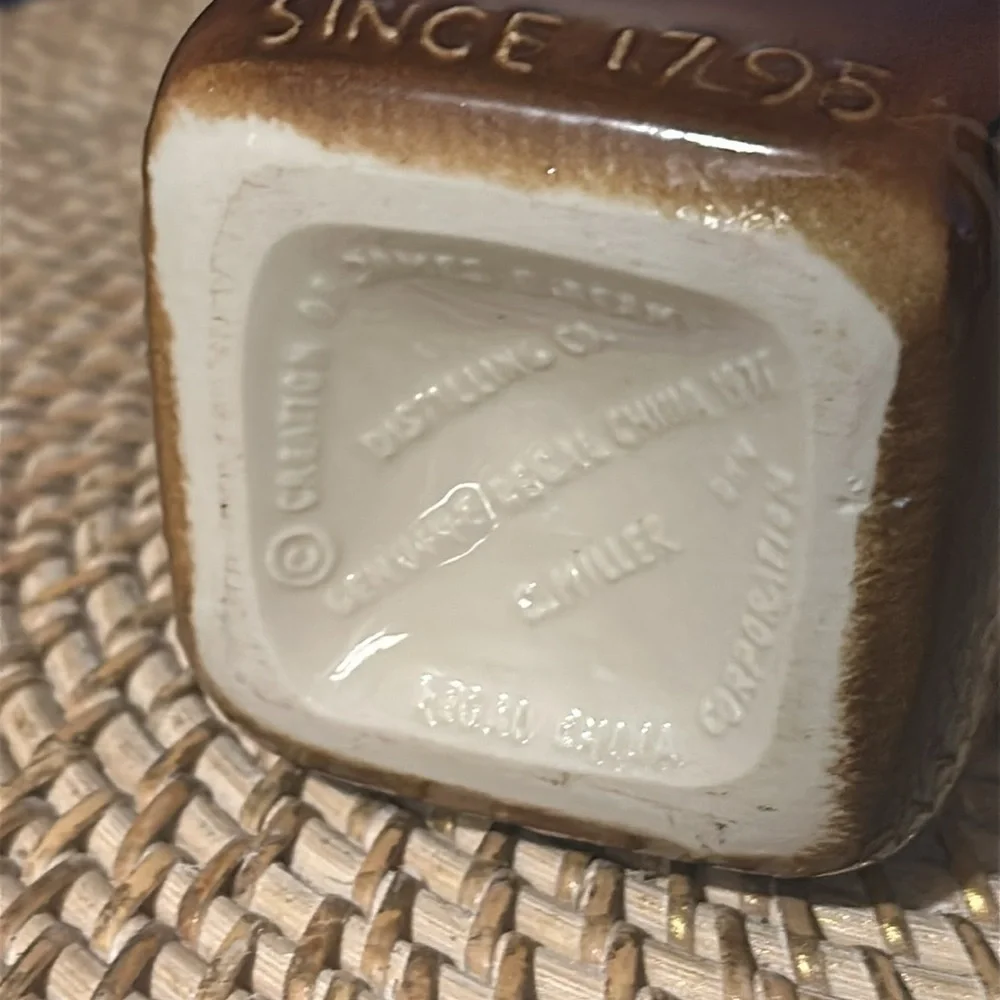 Vintage 1977 Ceramic Collectible Jim Beam Bourbon Bottle 9.5”